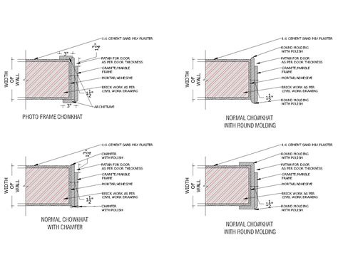 granite for door frame|granite jamb detail.